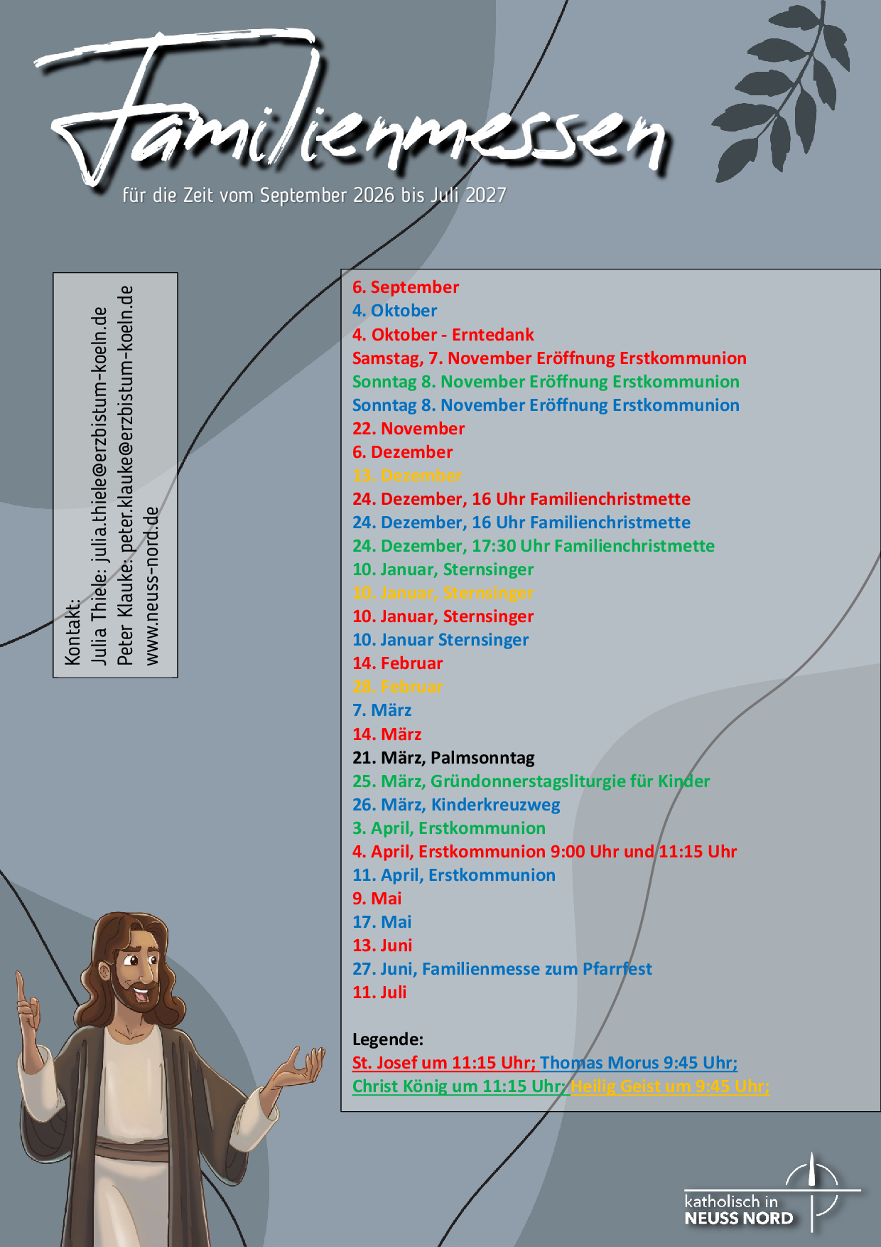 Plakat Familienmessen 2026-27